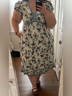 Max Studio Cream Floral Dress